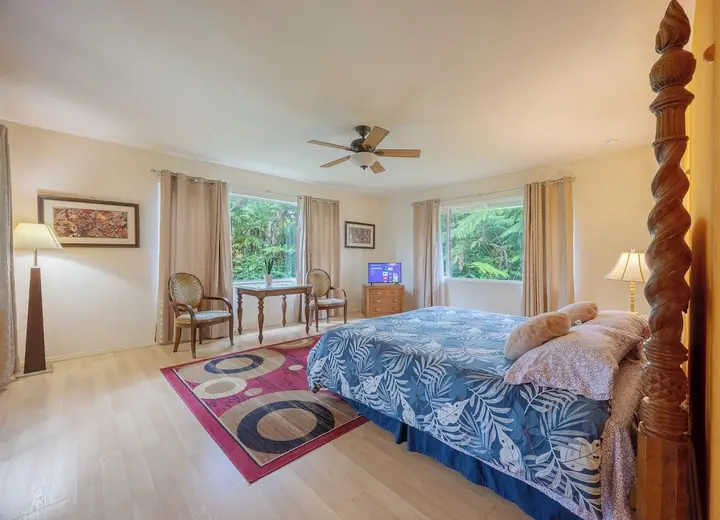 Guest room at Volcano Forest Inn