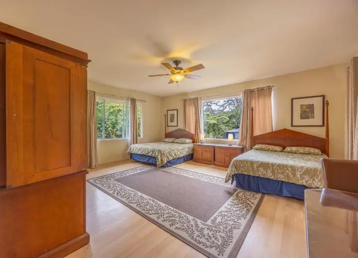 Guest room at Volcano Forest Inn