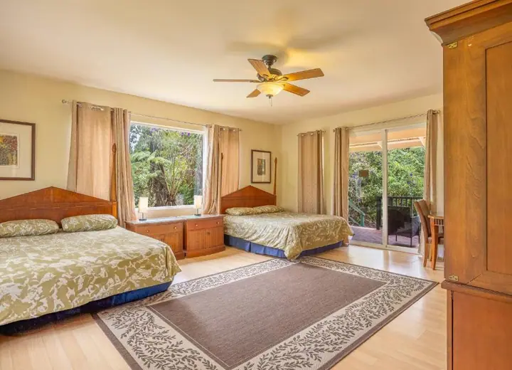 Guest room at Volcano Forest Inn