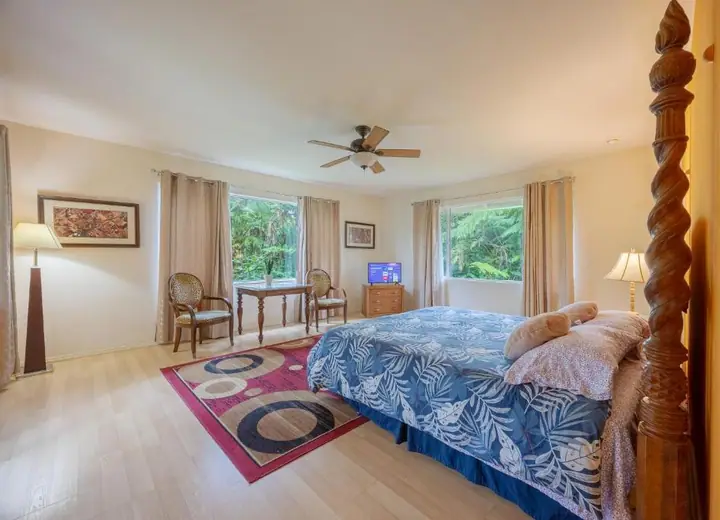 Guest room at Volcano Forest Inn