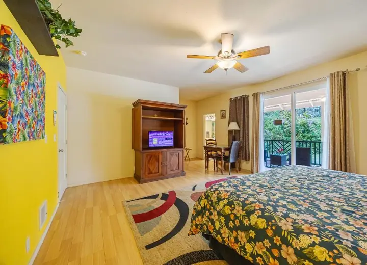 Guest room at Volcano Forest Inn