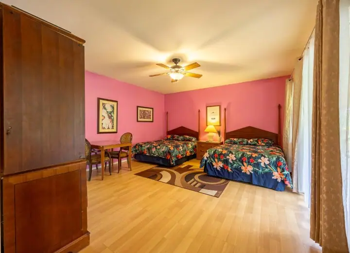 Guest room at Volcano Forest Inn