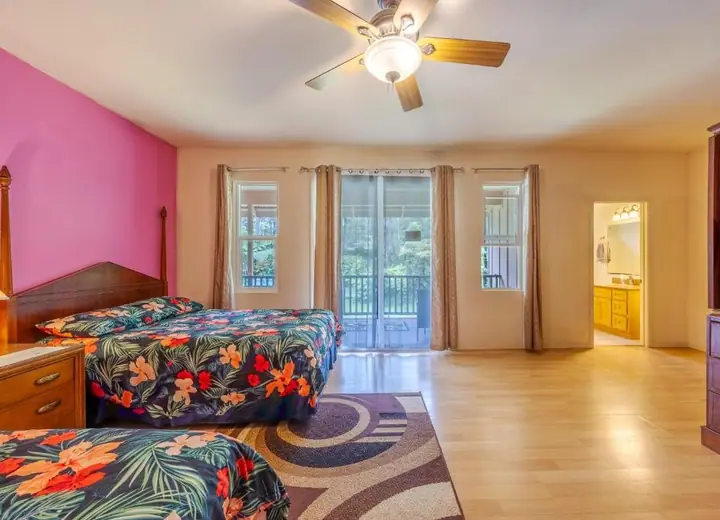 Guest room at Volcano Forest Inn