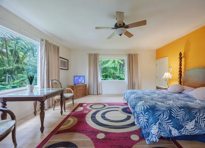 Guest room at Volcano Forest Inn