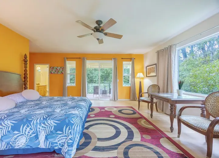 Guest room at Volcano Forest Inn